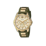 Guess Interpid 2 Golden Dial Two Tone Silicon Strap Watch For Women - W0325L5