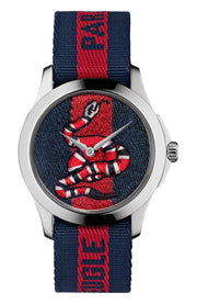Gucci Le Marche Des Merveilles Blue Red Dial Blue Red Nylon Strap Unisex Watch - YA126493