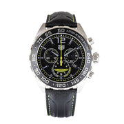 Tag Heuer Formula 1 Aston Martin Black Dial Black Leather Strap Watch for Men - CAZ101P.FC8245