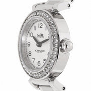 Coach Madison White Dial Black Leather Strap Watch for Women - 14502399