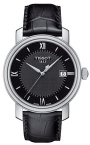 Tissot T Classic Bridgeport Black Dial Black Leather Strap Watch For Women - T097.010.16.058.00