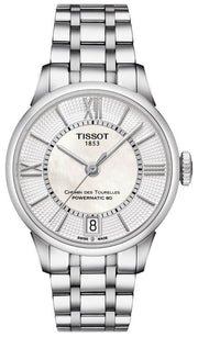 Tissot Chemin Des Tourelles Powermatic 80 Lady Silver Dial Silver Steel Strap Watch For Women - T099.207.11.118.00
