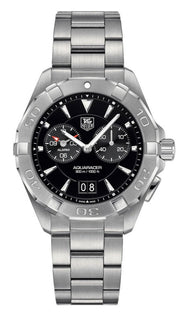 Tag Heuer Aquaracer Quartz Black Dial Silver Steel Strap Watch for Men - WAY111Z.BA0928
