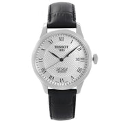 Tissot T Classic Le Locle Automatic Silver Dial Black Leather Strap Watch For Men - T41.1.423.33