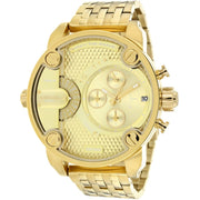 Diesel Big Daddy Analog Gold Dial Gold Stainless Steel Watch For Men - DZ7287