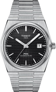 Tissot PRX Powermatic 80 Black Dial Silver Steel Strap Watch For Men - T137.407.11.051.00