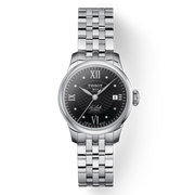 Tissot Le Locle Automatic Lady Black Dial Silver Steel Strap Watch For Women - T41.1.183.56