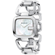 Gucci G-Class Mother of Pearl Dial Silver Steel Strap Watch For Women - YA125404