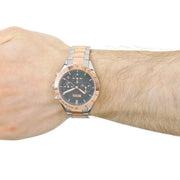 Hugo Boss Talent Chronograph Black Dial Two Tone Steel Strap Watch for Men - 1513584