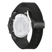Salvatore Ferragamo Sapphire Chrono Black Dial Black Rubber Strap Watch for Men - SFME00621