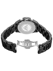 Emporio Armani Black Ceramic Dial Ceramic Strap Watch For Women - AR1401