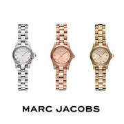 Marc Jacobs Henry Dinky Silver Dial Silver Steel Strap Watch for Women - MBM3198
