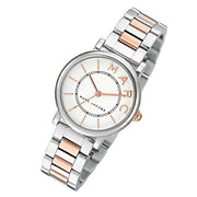 Marc Jacobs Roxy White Dial Two Tone Steel Strap Watch for Women - MJ3553