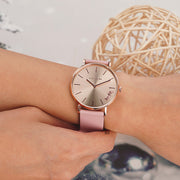 Coach Perry Rose Gold Dial Pink Leather Strap Watch for Women - 14503332-C