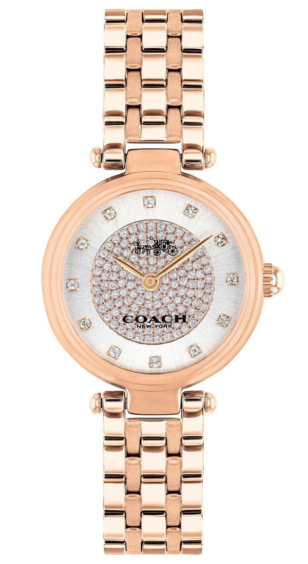 Coach Park Silver Dial Rose Gold Steel Strap Watch for Women - 14503735