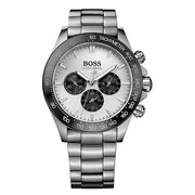 Hugo Boss Ikon Chronograph Silver Dial Silver Steel Strap Watch for Men - 1512964