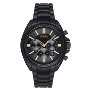 Hugo Boss Driver Chronograph Black Dial Black Steel Strap Watch for Men - 1513277