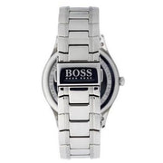 Hugo Boss Governer Black Dial Silver Steel Strap Watch for Men - 1513488