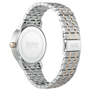 Hugo Boss Classic Grey Dial Two Tone Steel Strap Watch for Men - 1513688