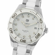 Tag Heuer Aquaracer Diamonds White Dial Two Tone Steel Strap Watch for Women - WAY131D.BA0914