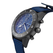 Breitling Superocean Heritage Chronograph 44 Outerknown Blue Dial Blue NATO Strap Watch for Men - M133132A1C1W1
