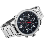 Tommy Hilfiger Jake Chronograph Black Dial Silver Steel Strap Watch for Men - 1791234