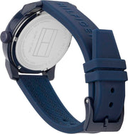 Tommy Hilfiger Denim Quartz Blue Dial Blue Rubber Strap Watch for Men - 1791322