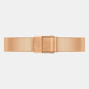 Daniel Wellington Quadro Studio Green Dial Rose Gold Mesh Strap Watch For Women - DW00100520