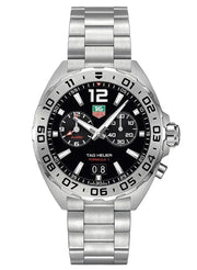 Tag Heuer Formula 1 Black Dial Silver Steel Strap Watch for Men - WAZ111A.BA0875