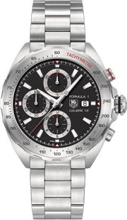 Tag Heuer Formula 1 Calibre 16 Automatic Chronograph Black Dial Silver Steel Strap Watch for Men - CAZ2010.BA0876