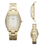 Fossil Wallace Gold Tone Dial Gold Steel Strap Watch for Women - ES3176