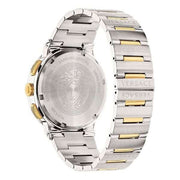 Versace Greca Chronograph White Dial Two Tone Steel Strap Watch For Men - VEZ900321