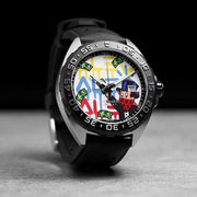 Tag Heuer Formula 1 Alec Monopoly Special Edition Black Rubber Strap Watch for Men - WAZ1119.FT8023