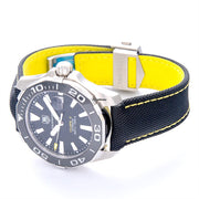 Tag Heuer Aquaracer Calibre 5 Automatic Black Dial Black Nylon Strap Watch for Men - WAY211A.FC6362