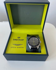 Tag Heuer Formula 1 Aston Martin Black Dial Black Leather Strap Watch for Men - CAZ101P.FC8245