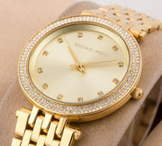 Michael Kors Darci Gold Dial Gold Stainless Steel Strap Watch for Women - MK3216