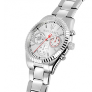 Maserati Competizione Chronograph White Dial Silver Steel Strap Watch For Men - R8853100017