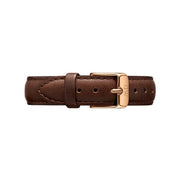 Daniel Wellington Classic Petite Bristol White Dial Brown Leather Strap Watch For Women - DW00100171