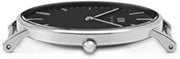 Daniel Wellington Classic Sheffield Black Dial Black Leather Strap Watch For Women - DW00100145