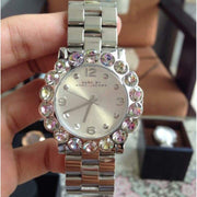Marc Jacobs Amy Silver Dial Silver Steel Strap Watch for Women - MBM3222