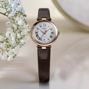 Tissot Bellissima Automatic Silver Dial Brown Leather Strap Watch For Women - T126.207.36.013.00