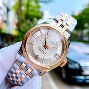 Tissot Ballade Powermatic 80 Mother of Pearl Silver Dial Two Tone Steel Strap Watch For Women - T108.208.22.117.00