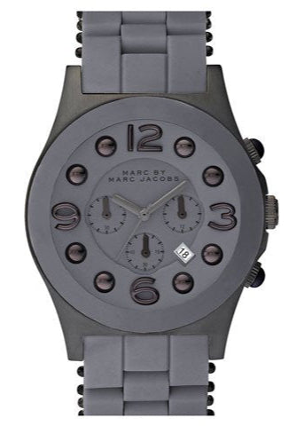 Marc Jacobs Pelly Grey Dial Grey Silicone Strap Watch for Women - MBM2566