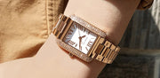 Michael Kors Emery Three-Hand Crystals Silver Dial Rose Gold Steel Strap Watch for Women - MK4641