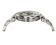 Versace Aion Chronograph White Dial Silver Steel Strap Watch for Men - VBR040017