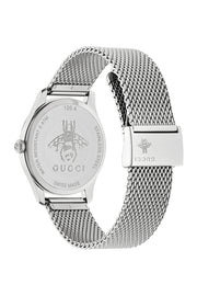 Gucci G-Timeless Turquiose Mother of Pearl Dial Silver Mesh Bracelet Watch For Women - YA1264039