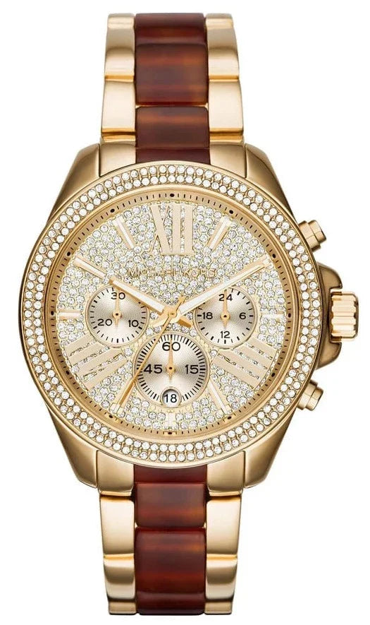 Michael Kors Wren Gold Dial Two Tone Steel Strap Watch for Women - MK6294