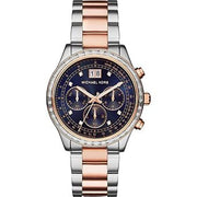 Michael Kors Brinkley Blue Dial Two Tone Steel Strap Watch for Women - MK6205