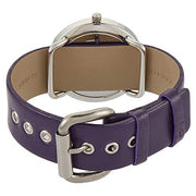 Marc Jacobs Marc Purple Dial Purple Leather Strap Watch for Women - MBM8530