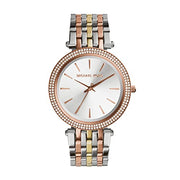 Michael Kors Darci Silver Dial Two Tone Stainless Steel Strap Watch for Women - MK3203